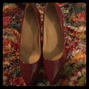 Red patent pumps. 3”heel Michael Kors